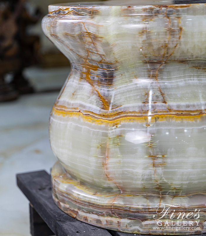 Marble Bases  - A Rare And Beautiful Onyx Pedestal For Large Art - MBS-267